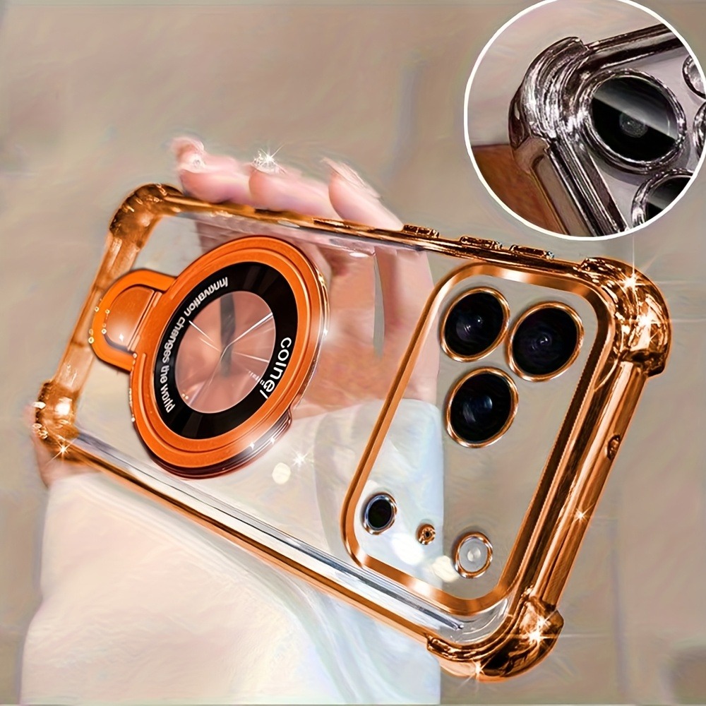 Taco Stand Holder - เคสโทรศัพท์หรูหราแบบใสเคลือบเงาสำหรับ iPhone 18 17 16 15