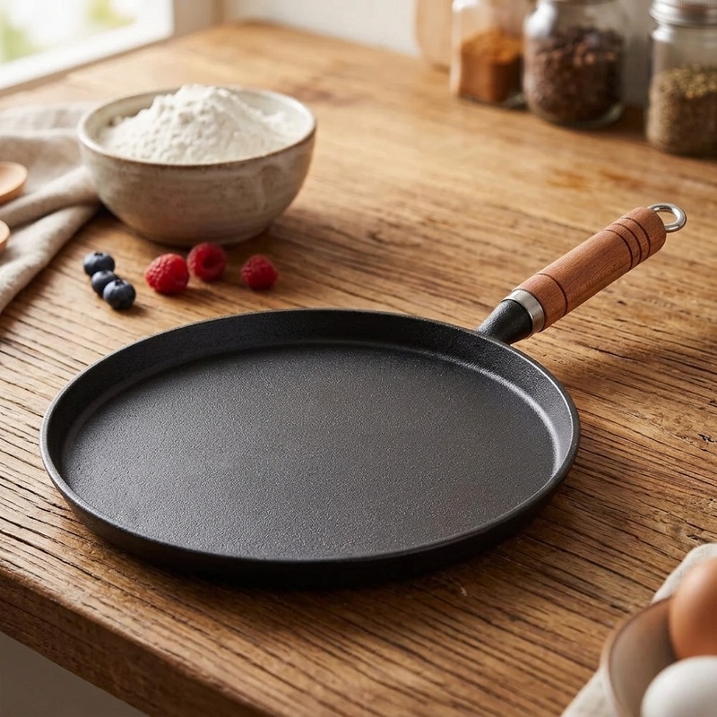 Cast Iron Corn - กระทะเหล็กหล่อขนาด 20/23/26 ซม. ไม่เคลือบสารกันติด สำหรับทำไข่ แพนเค้ก