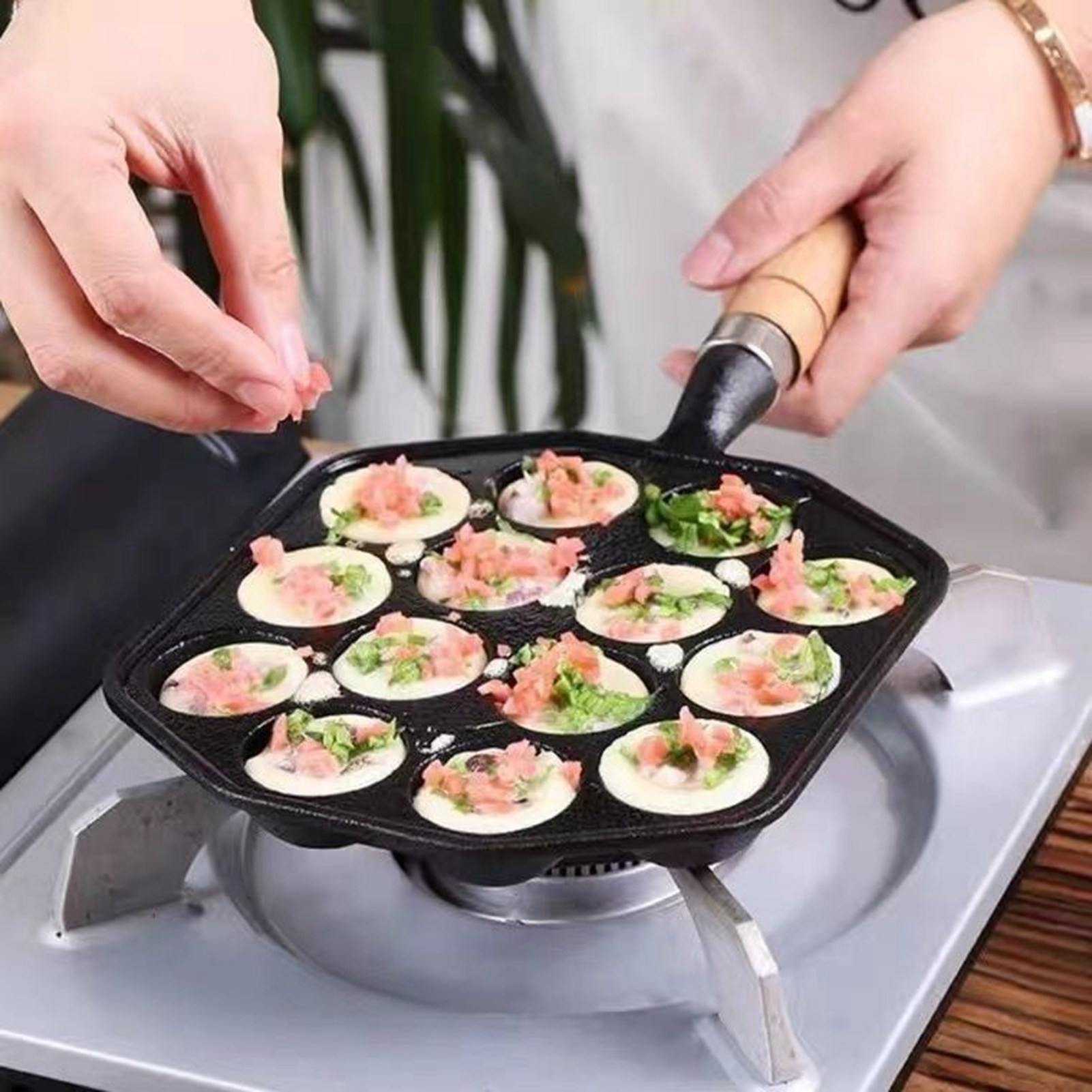 กระทะทาโกะยากิ14รูแบบไม่ติดกระ - Takoyaki Grill Plate บทวิจารณ์และราคา