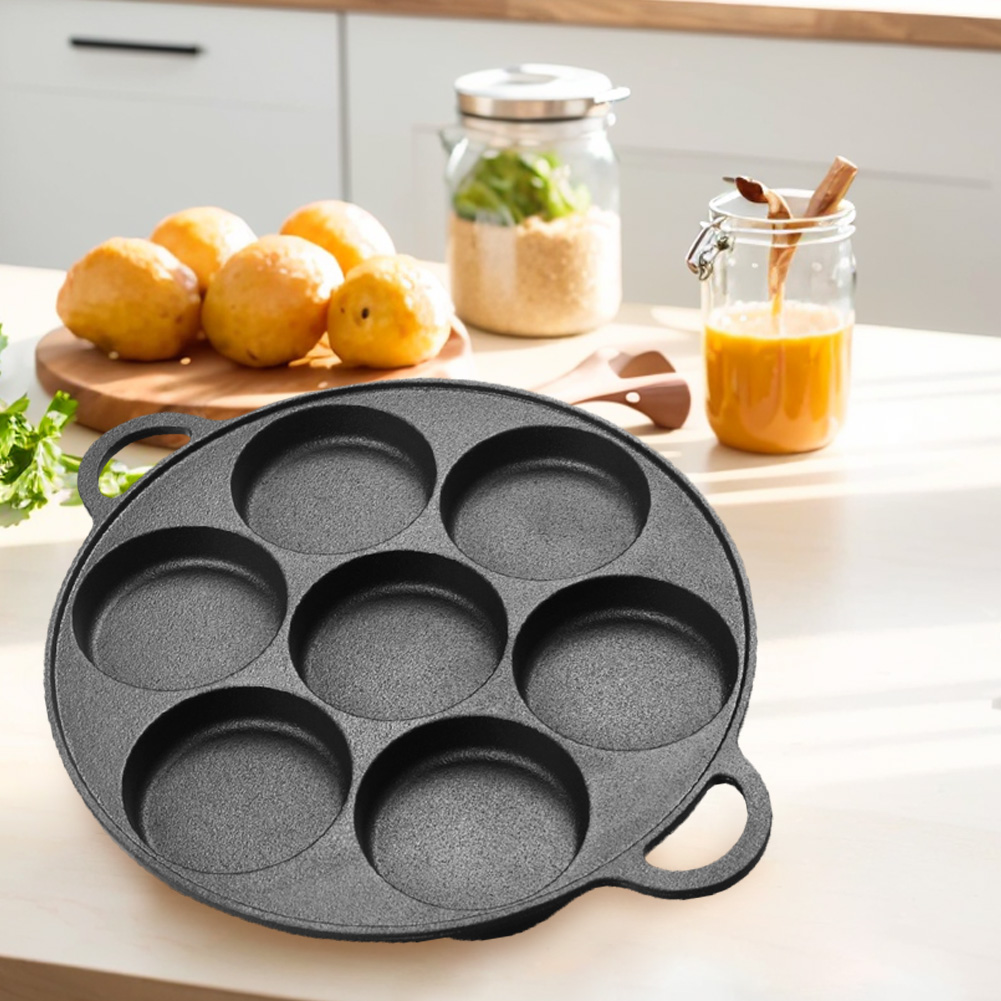 กระทะเหล็กหล่อ 7 หลุม แบบไม่ติ - Cast Iron Corn บทวิจารณ์และราคา