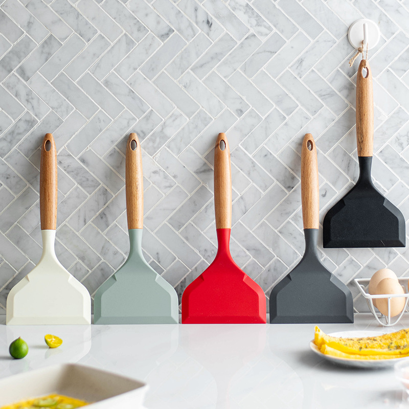 ซิลิโคนเกรดอาหารอุปกรณ์ทําอาหา - Okonomiyaki Spatula บทวิจารณ์และราคา